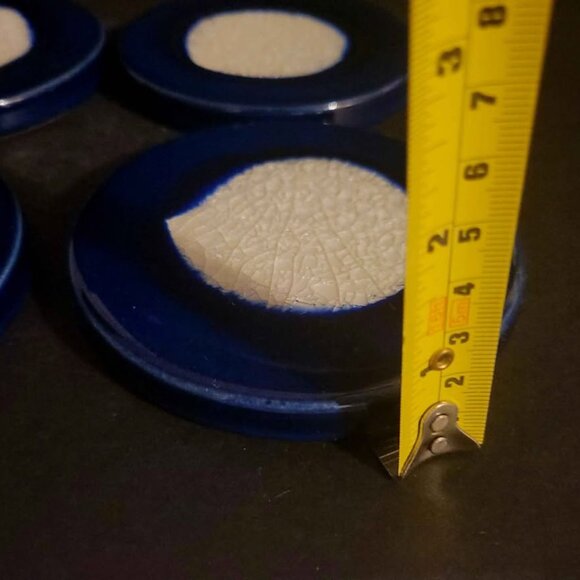 Set Of Four Handcrafted Ceramic Geode-Style Coasters - Picture 5 of 6